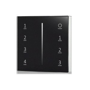 T11-1 4 Zone Single Colour 230v Wall Controller Black