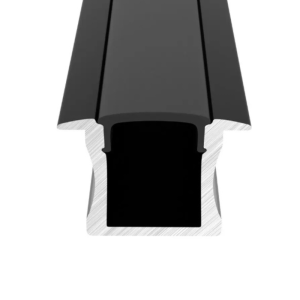 Deep Recessed Extrusion black with smoked black diffuser