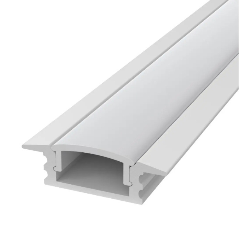 Shallow Recessed Extrusion, white with Opal Diffuser