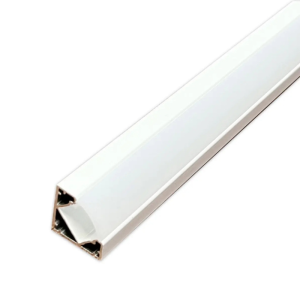 45 degree corner extrusion, white with Opal diffuser