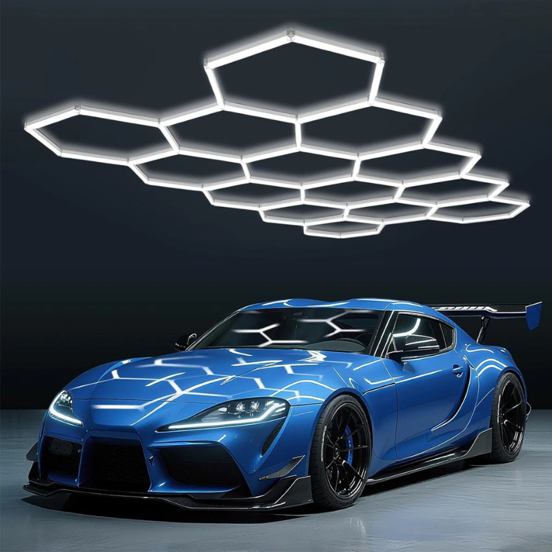 Hexlite 14 Way Garage Light Kit, Hexagonal honeycomb lighting. 14 hex